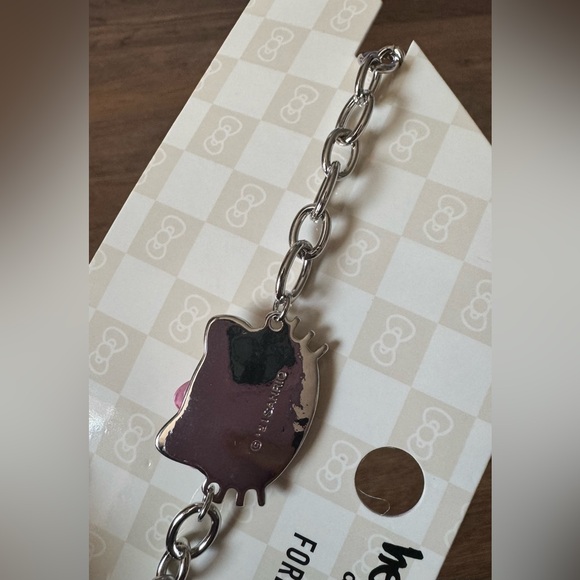 HELLO KITTY-NWT Silver Tone & Crystal Choker Necklace (Forever 21) - Picture 13 of 15